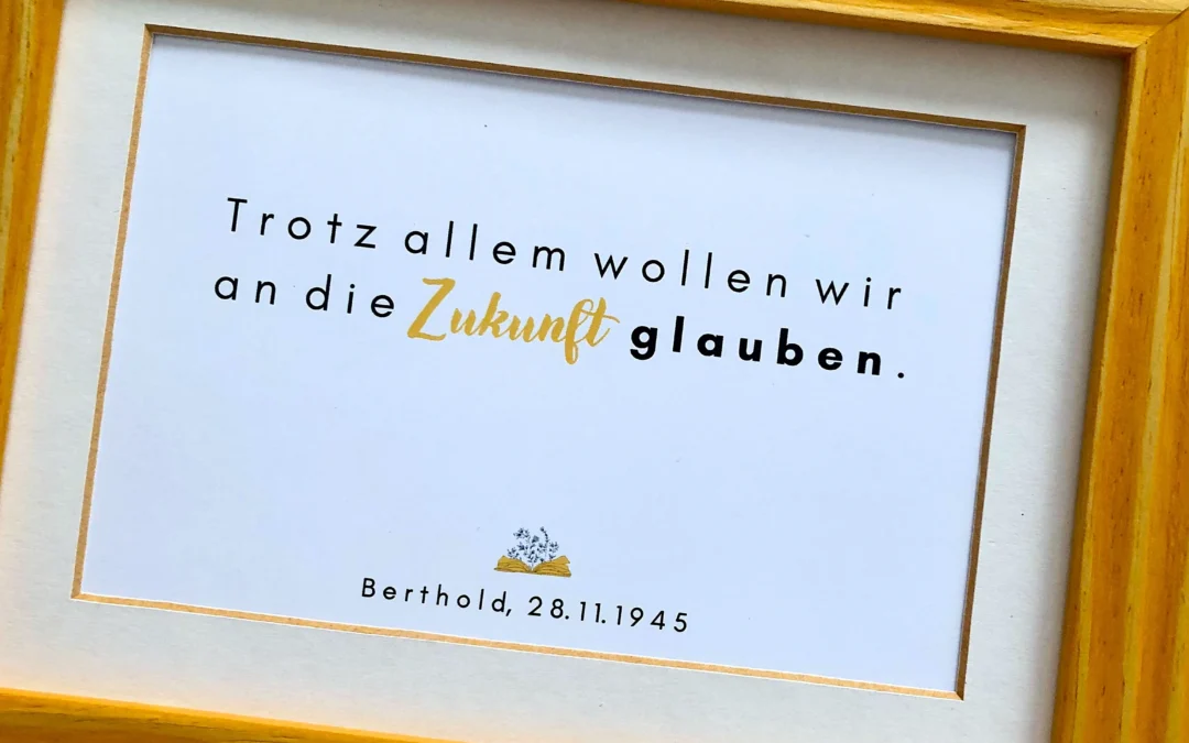 Ein besonderes Geschenk: Erinnerungen auf den Punkt gebracht